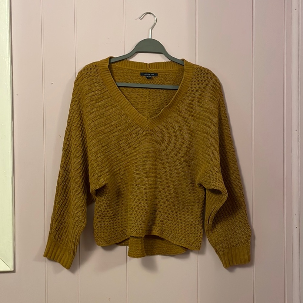American Eagle Medium Tan Sweater Hi-low